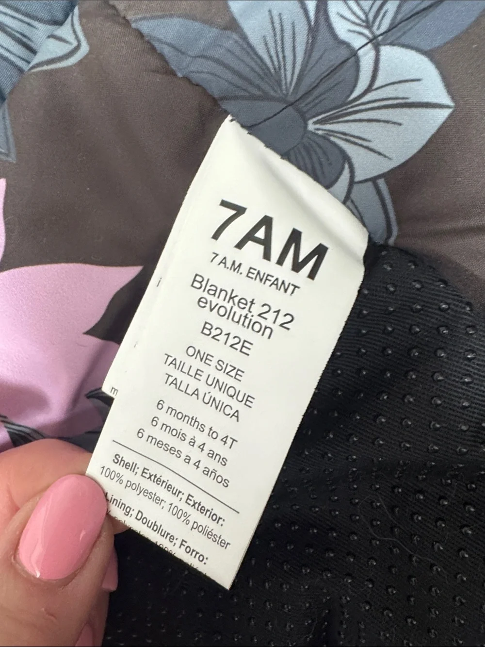 7AM Enfant Blanket 212 Evolution stroller footmuff, Nightingale Garden Like New!